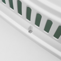 Переноска для животных пластиковая с металлической дверью 47х32,5х30 см, вес до 9 кг, голубая   9343