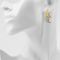 Серьги со съёмным элементом &laquo;Трансформер&raquo; луна, цвет золото с серебром