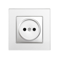 Розетка одноместная TOT Glossy Glass, 10 А, скрытая, без з/к, стекло, серебристая Розетка одноместная TOT Glossy Glass, 10 А, скрытая, без з/к, стекло, серебристая