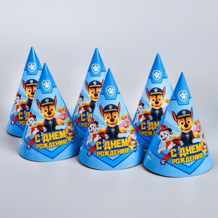Набор бумажной посуды, на 6 персон Набор бумажной посуды, на 6 персон "С днем рождения!", Щенячий патруль