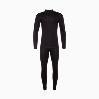 Термобельё мужское (джемпер, кальсоны), цвет чёрный, размер 54