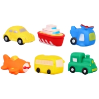 Резиновая игрушка для ванны &laquo;Транспорт&raquo;, 7 см, с пищалкой, виды МИКС, Крошка Я