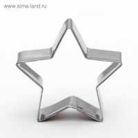 Набор форм для печенья Доляна &laquo;Домик. Круг. Cердце. Звезда&raquo;, 12 шт, цвет серебристый