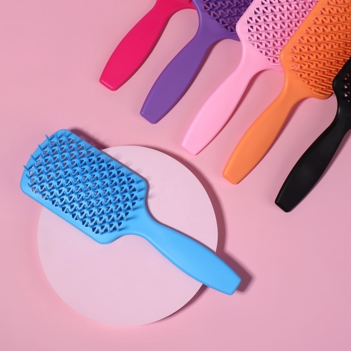 Расчёска массажная, вентилируемая, 7 × 22 см, цвет МИКС Расчёска массажная, вентилируемая, 7 × 22 см, цвет МИКС