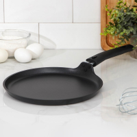 Сковорода блинная &laquo;Традиция&raquo;, d=24 см, съёмная ручка, антипригарное покрытие, цвет чёрный