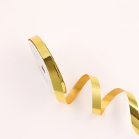 Лента для декора и подарков металлик, 1,2см х 45м, золотая