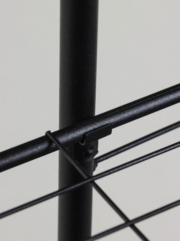 Подставка для цветов Greengo, 8 полок, 43 &times; 22 &times; 141 см, напольная, металл, чёрная