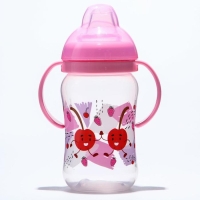 Поильник - непроливайка детский с мягким носиком &laquo;Фрукты&raquo;, 270 мл., с ручками, цвет МИКС
