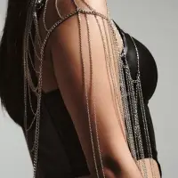 Бодичейн через плечо &laquo;Цепочка&raquo;, цвет серебро