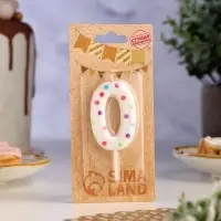 Свеча в торт на день рождения &laquo;&lrm;Цифра 0&raquo;&lrm;, 5.5 см