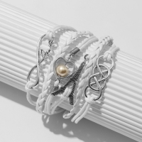 Браслет кожа «Магия знаков» Париж, 6 нитей, цвет белый, L=20 см Браслет кожа «Магия знаков» Париж, 6 нитей, цвет белый, L=20 см