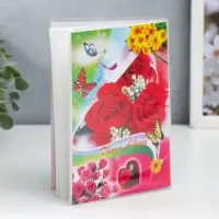 Фотоальбом на 36 фото 10&times;15 см &laquo;Цветочный мотив&raquo;, 15.5&times;12.5&times;1 см, МИКС