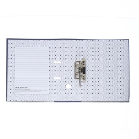 Папка-регистратор 75мм, А4, Calligrata "Mega", бумвинил, с карманом на корешке, нижний металлический кант, синяя