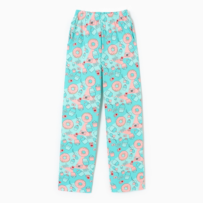 Комплект женский домашний (футболка, брюки), цвет розовый, размер 50