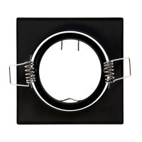 Светильник встраиваемый поворотный, под лампу MR16, квадрат, металл, черный