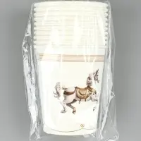 Стакан бумажный "Лошадь, карусель" , белый 18 см (250 мл)