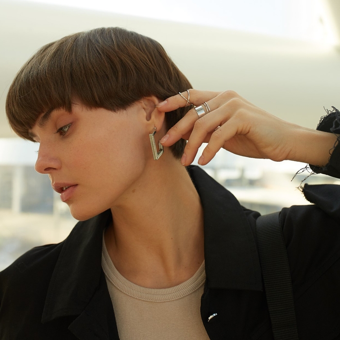 Набор колец 6 штук «Тренд» линия, цвет серебро, размер 17 Набор колец 6 штук «Тренд» линия, цвет серебро, размер 17