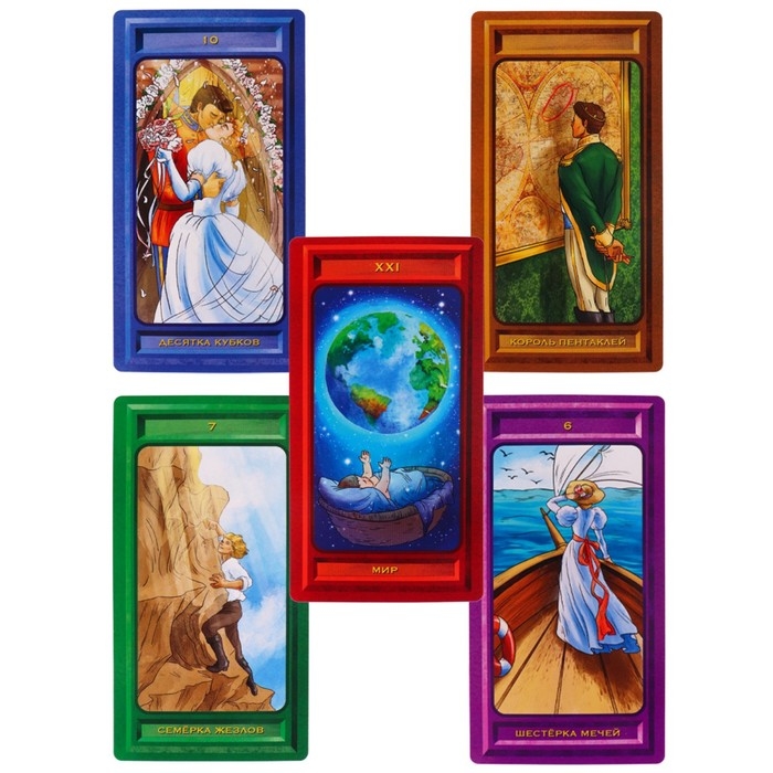 Карты таро "Знак судьбы. Ключ от всех дверей", карты гадальные, с инструкцией, 78 карт