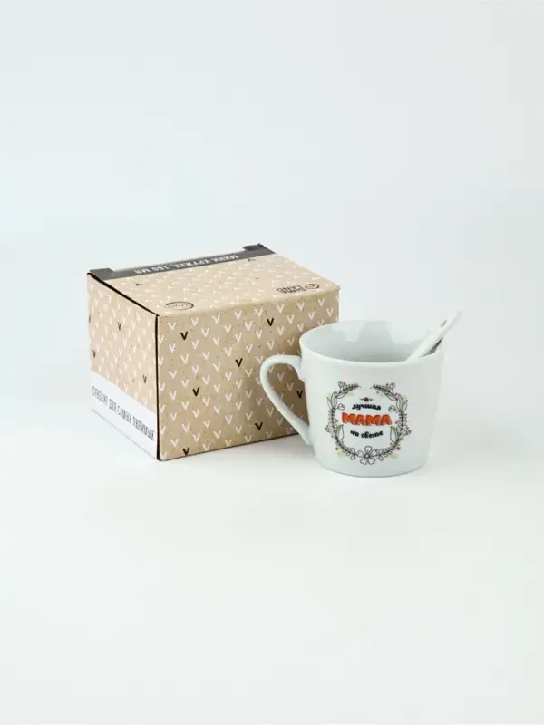 Кружка с ложкой &laquo;Лучшая мама на свете&raquo;, 180 мл