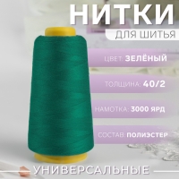 Нитки 40/2, 2700 м, цвет зелёный