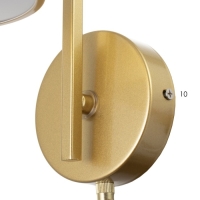 Бра с выключателем "Пиатти" LED 12Вт 4000К золото 15х26х16см