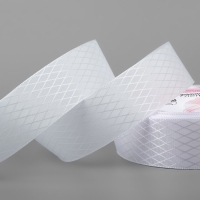 Лента декоративная &laquo;Ромбы&raquo;, 25 мм &times; 9,1 &plusmn; 0,5 м, цвет белый