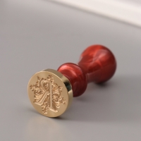 Печать для сургуча с пластиковой ручкой "Буква R на вензеле" 2,5х2,5х6,5 см