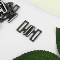 Застёжка для купальника, металлическая, 15 мм, 10 шт., цвет чёрный никель Застёжка для купальника, металлическая, 15 мм, 10 шт., цвет чёрный никель