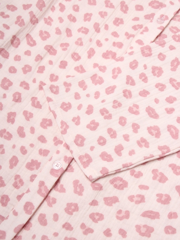 Комплект женский (рубашка, брюки) KAFTAN "Муслин: pink leopard" р. 52-54