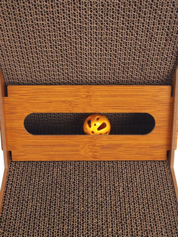 Когтеточка-лежанка Когтеточка-лежанка "Пижон" из гофрокартона с кошачьей мятой "Хочу-Точу", 60 х 40 х 25 см