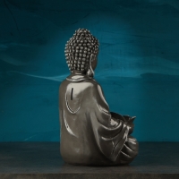 Копилка "Будда с лотосом" серый камень, 31см