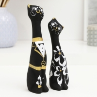 Фигура "Love Коты" набор 2шт черные 4х5х17.5см Фигура "Love Коты" набор 2шт черные 4х5х17.5см