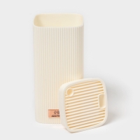 Подставка для ножей Доляна &laquo;Loft&raquo;, 11&times;11&times;22 см, пластик, бежевый