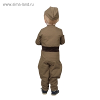 Костюм военного для мальчика: гимнастёрка, галифе, пилотка, трикотаж, хлопок 100%, рост 92 см, 1,5-3 года