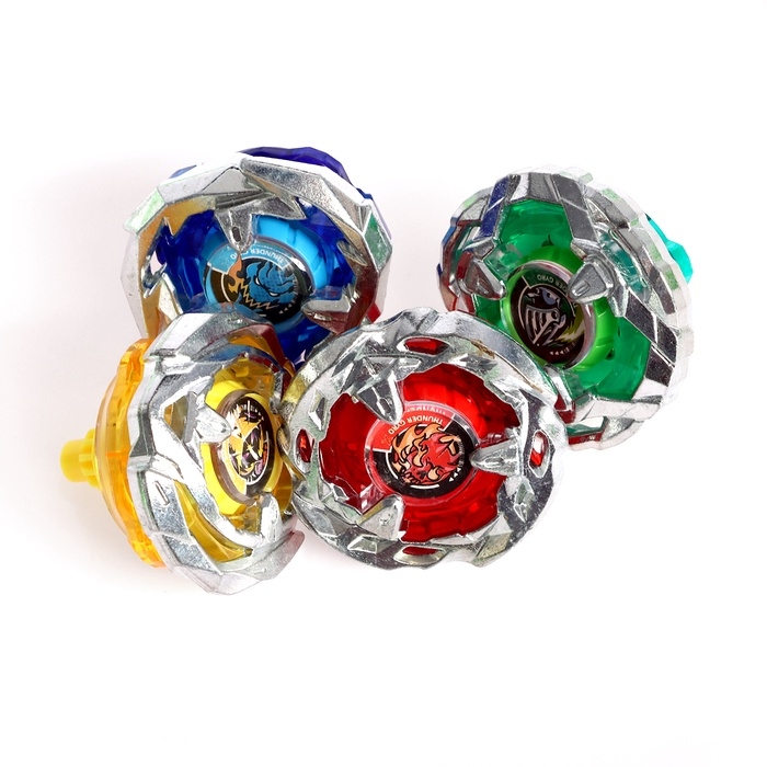 Набор боевых волчков «Gyro X», 4 волчка, с запуском и ареной, цвет МИКС Набор боевых волчков «Gyro X», 4 волчка, с запуском и ареной, цвет МИКС