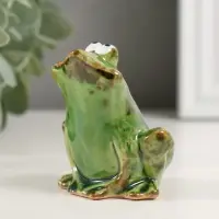 Сувенир керамика "Мечтательная лягушка" 4,6х5,7х6,6 см