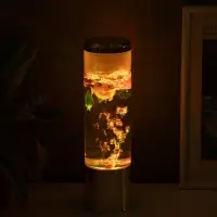 Светильник "Аквариум с рыбками" LED RGB 4,5Вт USB серебро 8,7х8,7х27 см