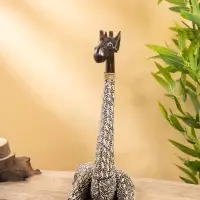 Сувенир "Жираф" дерево 25х13х40 см, бежево-коричневый