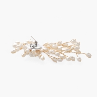 Брошь "Цветок" с жемчугом, цвет белый в золоте