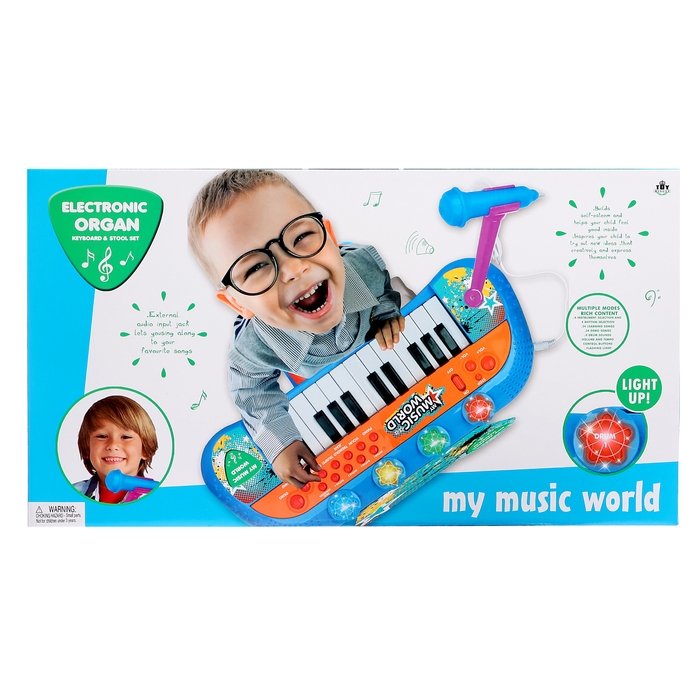 Синтезатор напольный &laquo;Музыкальный мир&raquo;, световые, звуковые эффекты, с микрофоном