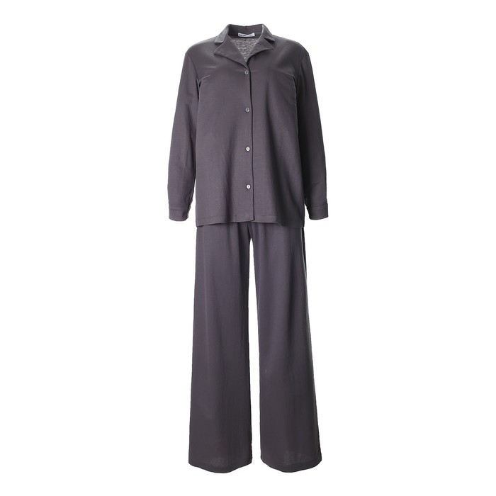 Комплект женский (рубашка, брюки, топ) KAFTAN Комплект женский (рубашка, брюки, топ) KAFTAN "Base" р. 44, графит