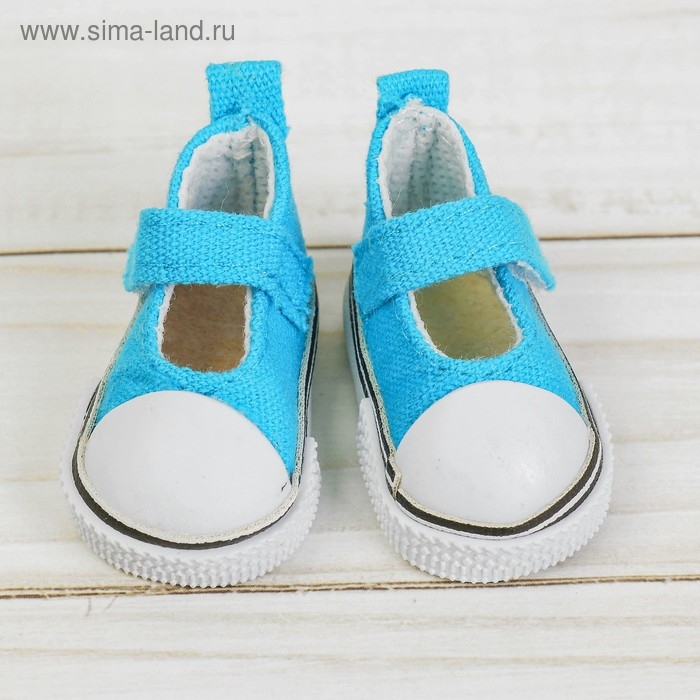 Полукеды для кукол, длина подошвы 5 см, цвет бирюзовый
