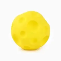 Игрушка пищащая "Мячик планета" для собак, 6,5 см, желтая