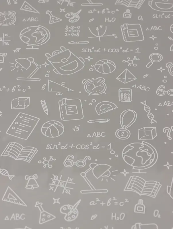 Пленка для цветов "Школьная пора" белая 0,7 х 8.2 м, 40мкм