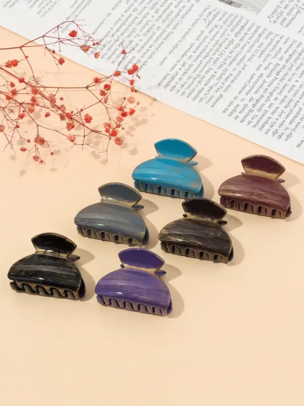 Краб для волос "Джастин" дуга, 6 см, микс