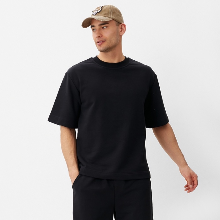 Футболка мужская из органического хлопка MINAKU REGULAR FIT: цвет чёрный, р-р 44 Футболка мужская из органического хлопка MINAKU REGULAR FIT: цвет чёрный, р-р 44