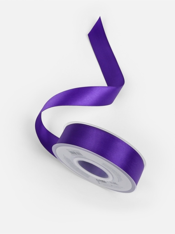 Лента атласная двухсторонняя №0470 25мм*25&plusmn;1м фиолетовый TR