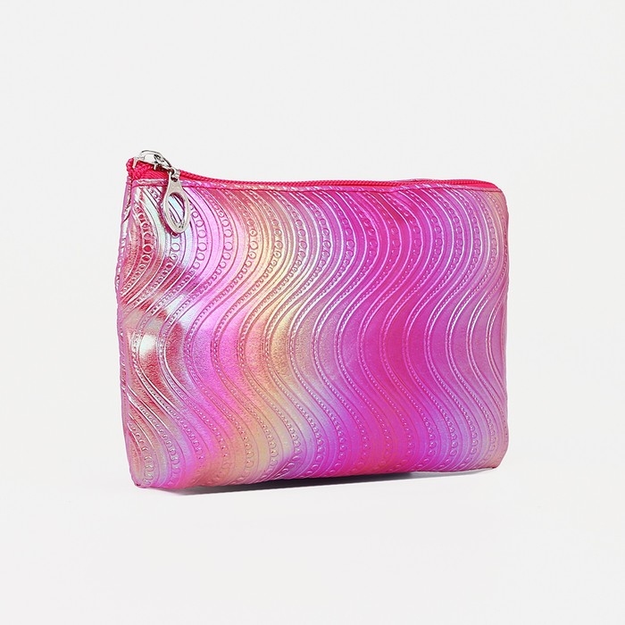 Набор косметичек 2 в 1 на молниях, цвет малиновый Набор косметичек 2 в 1 на молниях, цвет малиновый