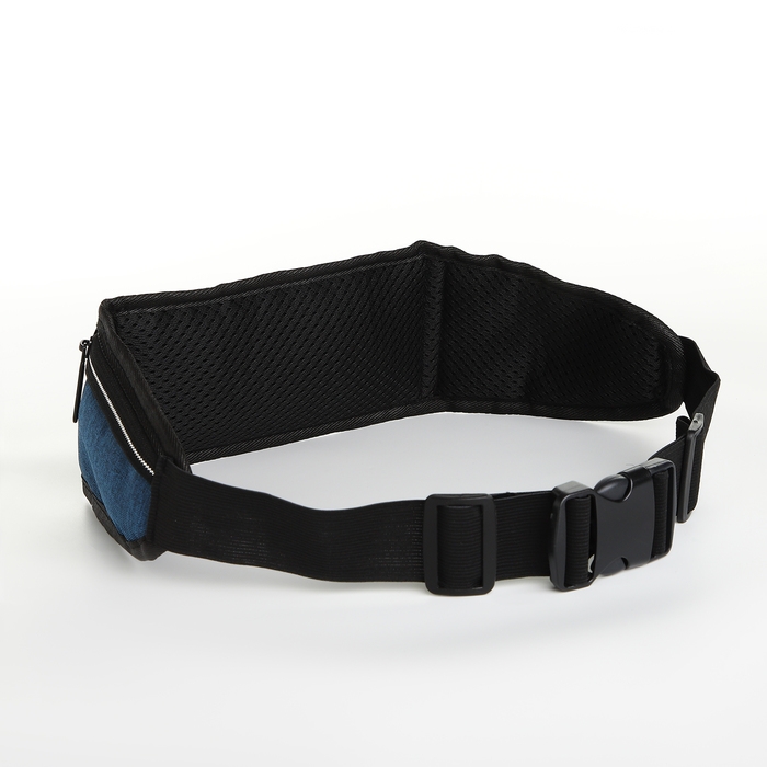 Поясная сумка на молнии, 3 отдела, цвет синий Поясная сумка на молнии, 3 отдела, цвет синий