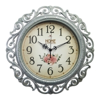 Часы настенные интерьерные "Классика", бесшумные, d-40.5 см, корпус оливковый с серебром